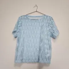 アメリカンホリック　透け感　カットソー　ライトブルー　Lサイズ　新品、未使用