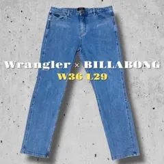 BILLABONG×Wranglerコラボ　テーパードデニム　実寸W36 L29