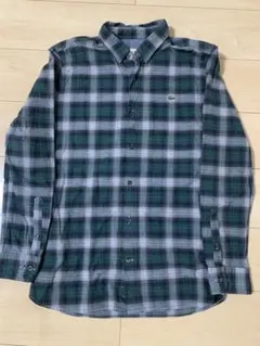 LACOSTE LIVE 長袖シャツ US S/M グリーンチェック