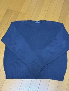 Polo Ralph Lauren ラルフローレン コットンニット ネイビーXLのサムネイル