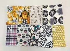 [38]綿プリント生地　9セット11枚　ハンドメイド　パッチワーク　まとめ売り