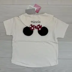 新品 ミニー 耳 セーラー襟 半袖 Tシャツ 120 フタフタ オフホワイト