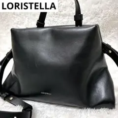 美品 ロリステッラ トートバッグ レザー ダブルハンドル 黒 肩掛け A4