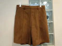 ブラウン スエード風 ショートパンツ RETRO GIRL