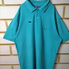 90s古着CHAPS ポロシャツ XL ターコイズブルーのサムネイル