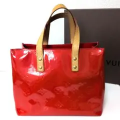 【赤・希少】LOUIS VUITTON ヴェルニ リードPM ハンドバッグ