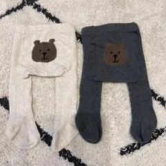 【美品】GAP くまさんケーブルニットタイツ 2セット 0~12M