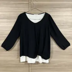 PROPORTION レイヤード 七分袖 ブラウス