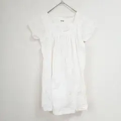 zucca ズッカ スクエアネック ギャザーチュニック ワンピース 白 M 綿のサムネイル