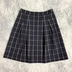『Aylesbury』アリスバーリー　チェックプリーツスカート　膝丈　Aラインのサムネイル