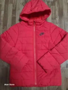 Nike kids Korea赤 中綿コート フード付き