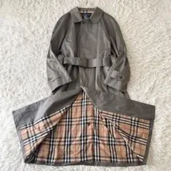 希少 バーバリー トレンチコート✨ベルト完備 カーキ ノバチェック ロング丈 M