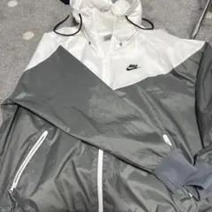 NIKE ナイロンジャケット XL グレー・ホワイト