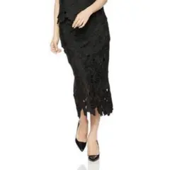 FRAY I.D フレイアイディー　ケミカルレーススカート　黒　ブラック