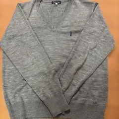 グレー Vネック ニットセーター　イーストボーイ