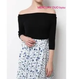 MERCURY DUO byou オフショルカットソー 7分袖 ブラックのサムネイル