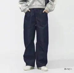 新品 adidas KA0991 Y7518 STA ネイビー　デニムパンツ　Sのサムネイル