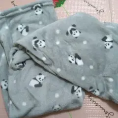 ルームウェア　パンダ　フリースルームウェア　L