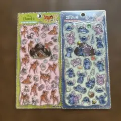 プチドロップステッカー バンビ スティッチ 正規品　シール
