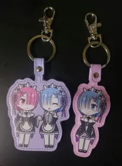 異世界かるてっと Re:ゼロから始める異世界生活　ラム＆レム PUキーホルダー