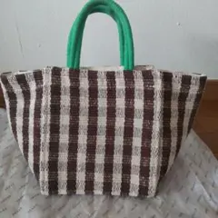 BEAMS　トートバッグ ブラウン アイボリー