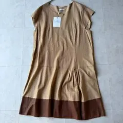 本革✨Joie ジョワ ゴートレザーワンピース キャメル S 未使用✨タグ付のサムネイル