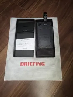 【非売品】BRIEFING ブラック レザー ネームプレート 会員限定ノベルティのサムネイル