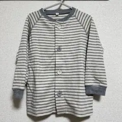綿100% 無印良品　パジャマ　長袖　100cm ボーダー　キッズのサムネイル