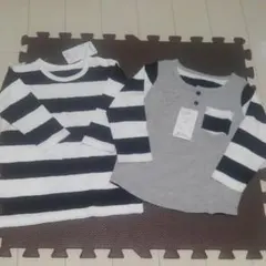新品★2点セット★春秋服ワンピース&長袖カットソー