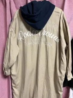 フード付キmilitaryロングシャツ/ロデオクラウンズ ワイドボウル