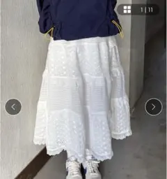 ⭐️新品⭐️コットンレースティアードスカート DPB84133