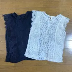GU レースノースリーブトップス　2枚