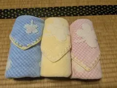 花柄タオルハンカチ3枚セット