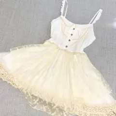 リズリサ　レース　キャミワンピース　姫ギャル　姫ロリ　姫カジ　y2k 森ガール