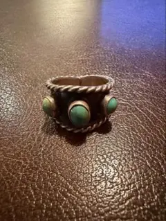 90s ナバホ navajo ヴィンテージ 重厚感ターコイズ シルバー リング