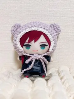 にじぱぺっと　ぬいぐるみ服　ぬい服　10㎝　くま耳　ニット帽