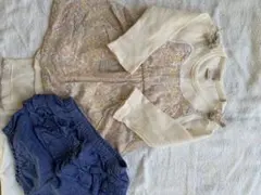 プティマイン 花柄ロンパースセット 80