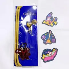 ★ディズニーマーケット限定　ファンタジア　スマホショルダーストラップ　レッド