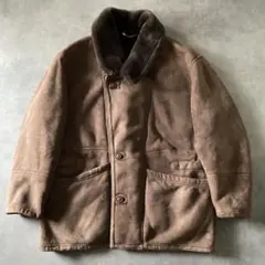 【高級】Shearling ムートンコート ジャケット ビンテージ AG56