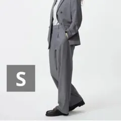 美品　UNIQLO タックワイドパンツ ワイドパンツ ユニクロ　S