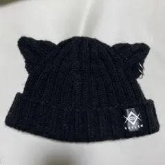 Reflem Ringed Cat Ear Knit Hat