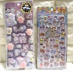 ピカプニシール　もちもちぱんだ　ジュエルプチドロップ　ハムハムCafe