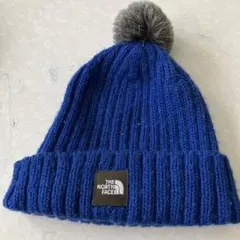 ノースフェイス　ニット帽　青　ベビー　美品　3年前に購入　2シーズンのみの使用