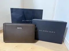 未使用品　BURBERRY クラッチバッグ　セカンドバッグ　サフィアーノレザー