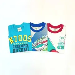 男の子 子供服 新幹線 100cm 長袖 Ｔシャツ 新品 まとめ売り TG171