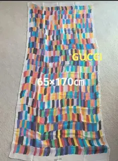 GUCCI ストール マルチカラー シルク 大判