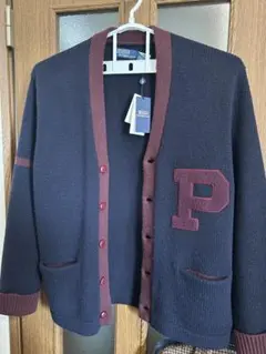 新品)Polo Ralph Lauren カーディガン ネイビー/バーガンディ