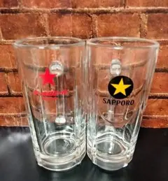 SAPPORO メガ ジョッキ 2個セット 高さ約20cm 直径約10cm - メルカリ