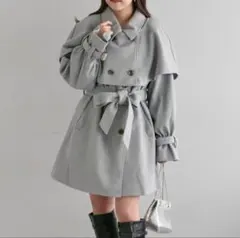 ケープ付きハーフコート OLIVE des OLIVE