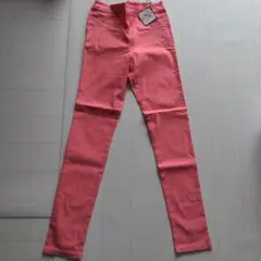 ピンク スキニーデニム Lサイズ ストレッチ　新品　未使用タグ付き